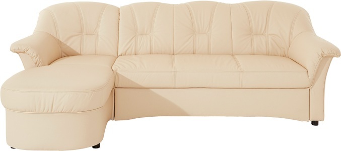 DOMO collection, DOMO collection Ecksofa, DOMO collection Ecksofa »Flores Schlafsofa, B/T/H: 233/142/86 cm, L-Form«, wahlweise mit Bettfunktion, wahlweise mit Federkern, auch in Leder