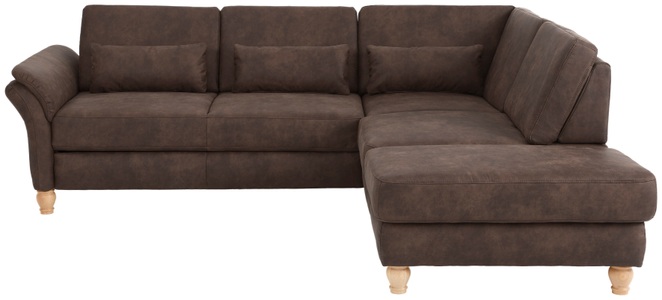 Home affaire Ecksofa »Palazzo«, incl. Sitztiefenverstellung, wahlweise mit Bettfunktion und Stauraum,Federkern