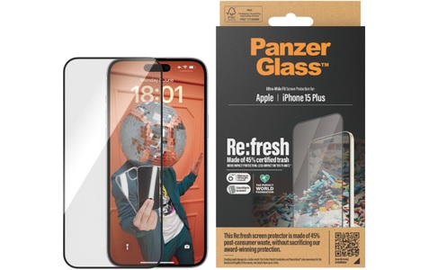 PanzerGlass, Panzerglass Displayschutz Refresh iPhone 15 Plus, PanzerGlass Displayschutzglas »Screen Protector Glass«, für iPhone 15 Plus, Ultra Wide Fit