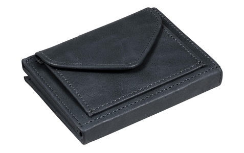 Wallet exentri, Wallet Exentri - Brieftasche Exentri - Blau, Exentri Multiwallet Leder Blau für 5-10 Karten