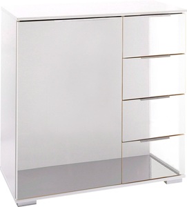 Wimex, home24 Kombikommode Lingga II, Livetastic Kommode 81/83/41 cm , Easy Plus C , Weiss , Metall , 81x83x41 cm , Dekorfolie,Nachbildung , Beimöbel erhältlich , 001787046051
