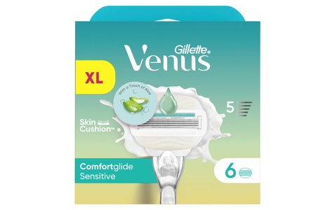 Gillette Venus, Gillette Venus Rasierklingen Comfortglide Sensitive 6er Pack, Gillette Venus Comfortglide Ersatzklingen