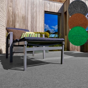 andiamo, Andiamo Kunstrasen »Edinburgh«, rechteckig, aus Nadelfilz, mit Drainagenoppen, für Balkon, Terasse, Wintergarten, Andiamo Kunstrasen »Edinburgh«, rechteckig, 4 mm Höhe, aus Nadelfilz, mit Drainagenoppen, für Balkon, Terasse, Wintergarten