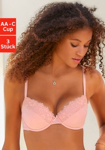 PETITE FLEUR, petite fleur Push-up-BH, (3 Stück), mit Bügel, 