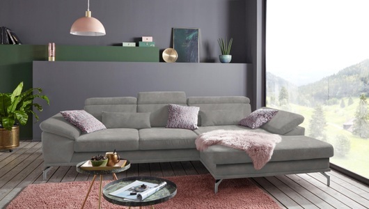 SIT&MORE, sit&more Ecksofa, sit&more Ecksofa »Scorpio L-Form«, inklusive Sitztiefenverstellung, wahlweise mit Kopfverstellung