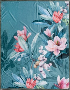 Descanso, Descanso Plaid »Parler«, Super weich, Descanso Plaid »Parler«, Sehr Weich, Kuscheldecke, 130x160 cm, Wendeoptik, Blumen, Grün