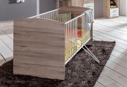 undefined, Babybett, »York«, Wimex Babybett »York«, 3-fach höhenverstellbar, mit Schlupfsprossen aus Massivholz
