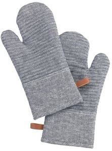 Wenko, WENKO Topfhandschuhe »Ada Stripes«, (Set, 2 tlg.), mit Baumwollinnenseite, 1 Paar, grau, WENKO Topfhandschuhe »Ada Stripes 2er«