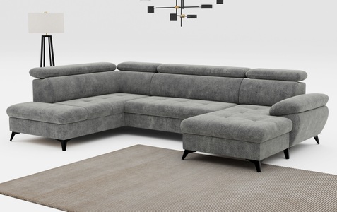 COTTA Wohnlandschaft »Hudson U-Form«, mit Kopfteilverstellung, wahlweise mit Bettfunktion & Bettkasten