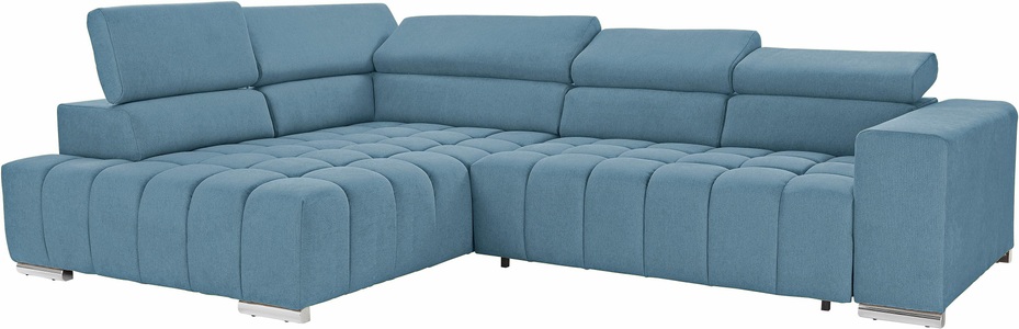 exxpo - sofa fashion, exxpo - sofa fashion Ecksofa, mit Kopf- bzw. Rückenverstellung, wahlweise mit Bettfunktion, exxpo - sofa fashion Ecksofa »Elias, aktuelle Kreuzsteppung im Sitz, bequem, Breite 307cm, L-Form« mit Kopf- bzw. Rückenverstellung, wahlweise mit Bettfunktion