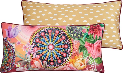 undefined, Hip Nicki-Velours Kissen Nevine, gefüllt, hip Dekokissen »Nevine«, Mit Füllung, 1 Stück, Biese, 30x60, Wendeoptik, Weich, Bunt, Papagei