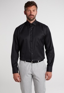 Eterna, Eterna Businesshemd »COMFORT FIT«, COMFORT FIT Cover Shirt in schwarz unifarben