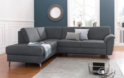 SIT&MORE, sit&more Ecksofa, sit&more Ecksofa »Texel L-Form«, mit Federkern, wahlweise mit Bettfunktion und Bettkasten