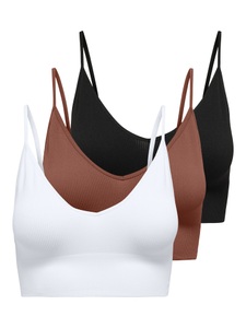 ONLY Bustier »ONLVICKY ? Kurze Tops mit Stretch im 3er-Pack«, figurbetont, modisch, Materialmix, Jersey, Spaghettiträger