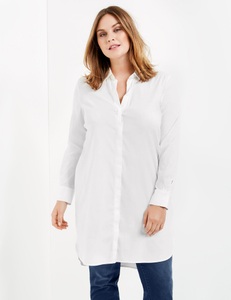 Samoon, Samoon Bluse Langarm »Longbluse aus Baumwoll-Mix«, 