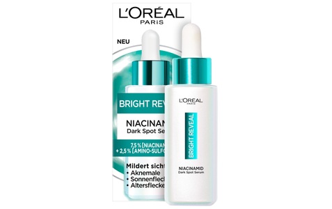 DERMO EXPERTISE - L'OREAL, Bright Reveal Dark Spot Niacinamid Serum Damen 30ml, L'Oréal Paris Bright Reveal Serum