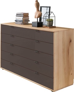 WIEMANN Schubkastenkommode »Cardiff Sideboard, Wäscheschrank, teilmassiv Bianco-Eiche, Schubladen« Glas- oder Massivholzfront, verschiedene Breiten, MADE IN GERMANY, Schubkästen inklusive Selbsteinzug und Dämpfung