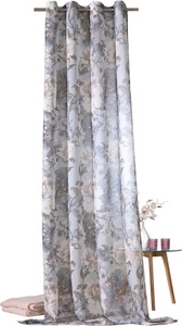 Weckbrodt, Weckbrodt Vorhang »Charlotte«, (1 St.), Ösenschal, Ösen, Leinen, halbtransparent, floral, geblümt, Weckbrodt Vorhang »Charlotte«, (1 St.), Ösenschal, Ösen, Leinen, halbtransparent, floral, geblümt