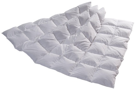 Billerbeck, Karo-Duvet, Billerbeck, »Thea Light«, billerbeck EDITION Daunenbettdecke »Karo-DuvetThea Light«, leicht, Füllung 90% neue, reine, europäische Entendaunen, weiss, 10% Federchen, Bezug 100% Baumwolle, (1 St.)