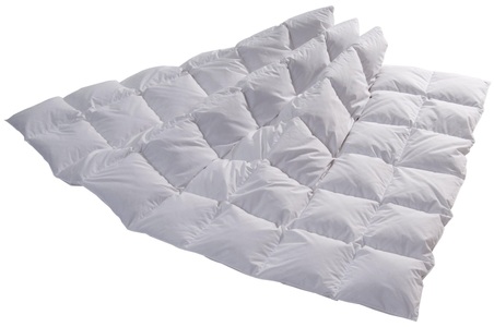 Billerbeck, Karo-Duvet, Billerbeck, »Thea Light«, billerbeck EDITION Daunenbettdecke »Karo-DuvetThea Light«, leicht, Füllung 90% neue, reine, europäische Entendaunen, weiss, 10% Federchen, Bezug 100% Baumwolle, (1 St.)
