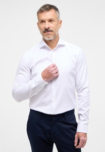 Eterna, Eterna Langarm Hemd »SUPER-SLIM«, SUPER SLIM Cover Shirt in weiß unifarben