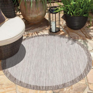 Carpet City, Carpet City Teppich »Outdoor«, rund, 5 mm Höhe, Wetterfest & UV-beständig, für Balkon, Terrasse, Wintergarten, Flachgewebe, auch in quadratischer Form erhältlich, Carpet City Teppich »Outdoor 470«, rund, 5 mm Höhe, UV-beständig, Flachgewebe, auch in quadratischer Form erhältlich