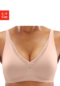 TRIUMPH, Bügelloser Bh, Unwattiert Damen Nude D/85, TRUE SHAPE SENSATION BH ohne Bügel, ungefüttert in beige