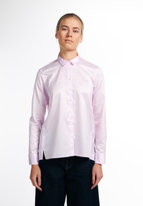 Eterna, ETERNA LANGARM BLUSE MODERN CLASSIC CASUAL LUXURY TWILL ROSA UNIFARBEN, Soft Luxury Shirt Bluse in rot unifarben