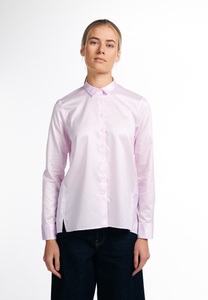 Eterna, ETERNA LANGARM BLUSE MODERN CLASSIC CASUAL LUXURY TWILL ROSA UNIFARBEN, Soft Luxury Shirt Bluse in rot unifarben