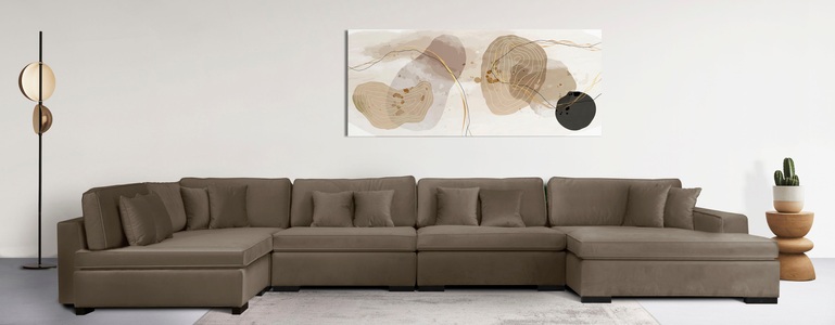 Guido Maria Kretschmer Home&Living, Guido Maria Kretschmer Home&Living Wohnlandschaft »Skara XXL«, Lounge-Sofa XXL mit Federkern-Polsterung, in vielen Bezugsvarianten, auch recycelt, Home affaire Wohnlandschaft »Skara XXL U-Form« Lounge-Sofa XXL mit Federkern-Polsterung, in vielen Bezugsvarianten