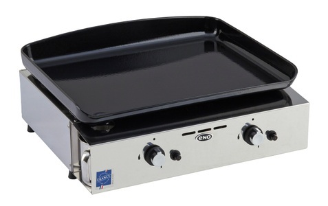 Eno, ENO Plancha Oceane 50 Tischgrill, ENO Planchas - Plancha OCEANE 50 - silber/schwarz - EdelstahlEdelstahl/Gusseisen - 49/46/21 cm