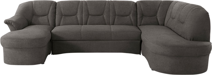 DOMO collection, DOMO collection Wohnlandschaft »Sarafina«, wahlweise mit Bettfunktion, optional mit Federkern, DOMO collection Wohnlandschaft »Sarafina, zeitlos und komfortabel, optional mit Federkern, U-Form« wahlweise mit Bettfunktion