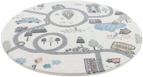 Carpet City Kinderteppich »Anime9376«, rund, 11 mm Höhe, pflegeleichter Spieleteppich, Kinderzimmer