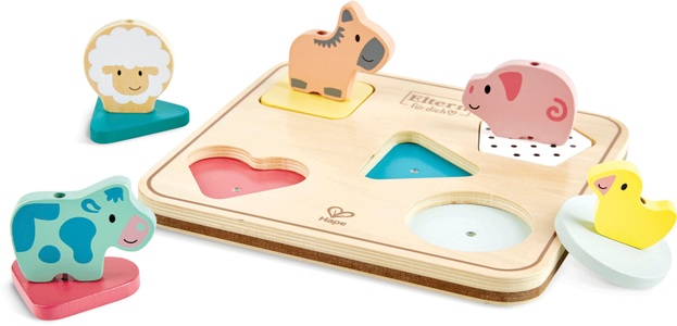 Hape, Hape Puzzle »Tiergeräuschepuzzle Tom«, mit Geräuschen; FSC®- schützt Wald - weltweit, Hape Puzzle »Tiergeräuschepuzzle Tom«, mit Geräuschen