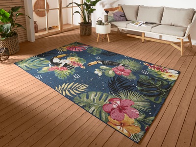 Hanse Home, HANSE Home Outdoorteppich »Tropical Dream«, rechteckig, 3 mm Höhe, strapazierfähig, robust, pflegeleicht, fussbodenheizungsgeeignet, HANSE Home Teppich »Tropical Dream«
