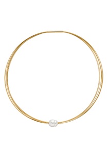 FIRETTI, Firetti Halsreif, Made in Germany - mit Südseezuchtperle, Firetti Halsreif »Schmuck Geschenk, Omegareif mit Perle«, Made in Germany - mit Südseezuchtperle