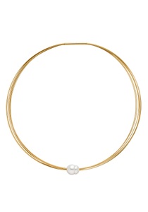 FIRETTI, Firetti Halsreif, Made in Germany - mit Südseezuchtperle, Firetti Halsreif »Schmuck Geschenk, Omegareif mit Perle«, Made in Germany - mit Südseezuchtperle