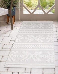 Carpet City, Carpet City Teppich »Santorini«, rechteckig, 5 mm Höhe, 3D-Effekt, für Wohnzimmer, Flur, Küche, Wintergarten, Balkon, Wetterfest & UV-beständig, Carpet City Teppich »In-& Outdoorteppich Santorini 411, 3D-Effekt, Boho-Optik«, rechteckig, 5 mm Höhe, Wetterfest & UV-beständig für Terrasse, Balkon, Küche, Flur