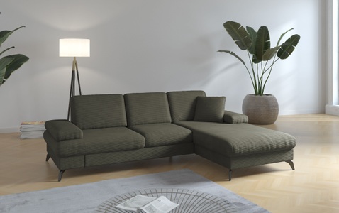 sit&more Ecksofa »Morris Jubi L-Form, inklusive XXL-Liegefläche, bzw. Schlaffunktion«, Bettfunktion, Armteilverstellung und 1 Zierkissen
