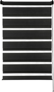 MY HOME, my home Doppelrollo »Duo Klemmrollo«, Lichtschutz, ohne Bohren, freihängend, GARDINIA Rollo »NoName Easyfix 45 x 150 cm, Schwarz«