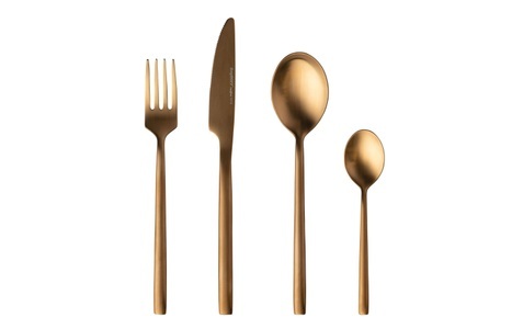 undefined, BergHOFF - Besteck-Set GEM 4-teilig, Gold, BergHOFF Besteck-Set »Besteck-Set 4-teilig, goldfarben«, (4 tlg.)