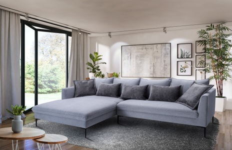 exxpo - sofa fashion Ecksofa »Piazza, elegant und edel, Designsofa mit tollem Sitzkomfort,«, (2 St.), Longchair Ecke in hochwertiger Verarbeitung, Stellmasse 321x187cm