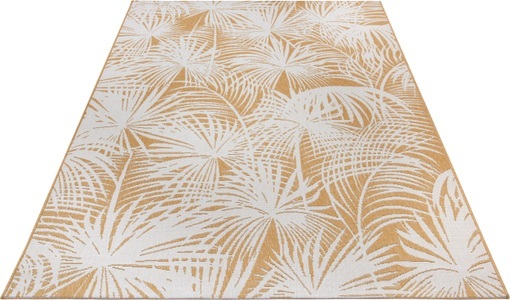 NORTHRUGS, NORTHRUGS Outdoorteppich »Lagosi«, rechteckig, 3 mm Höhe, In-und Outdoor geeignet, Florales Design, ?Wohnzimmer, Balkon, Terrasse, Garten, Robust, Pflegeleicht, Flachgewebe, NORTHRUGS Teppich »Beach Lagosi«, rechteckig