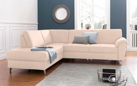 SIT&MORE, sit&more Ecksofa, sit&more Ecksofa »Texel L-Form«, mit Federkern, wahlweise mit Bettfunktion und Bettkasten