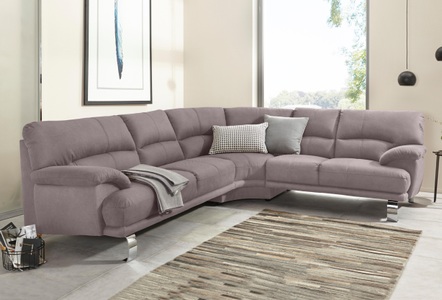 TRENDMANUFAKTUR, TRENDMANUFAKTUR Ecksofa, TRENDMANUFAKTUR Ecksofa »Cecilia II, in italienischen Design, bequem, hoher Sitzkomfort, L-Form«, extrabreite Armlehnen für noch mehr Sitzkomfort
