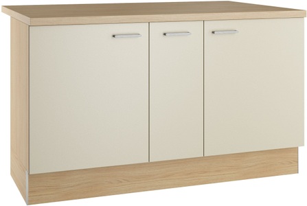 Kochstation, KOCHSTATION Kücheninsel "KS-Lucy" Breite 151 cm, Soft-Close, höhenverstellbare Füsse, Metallgriffe