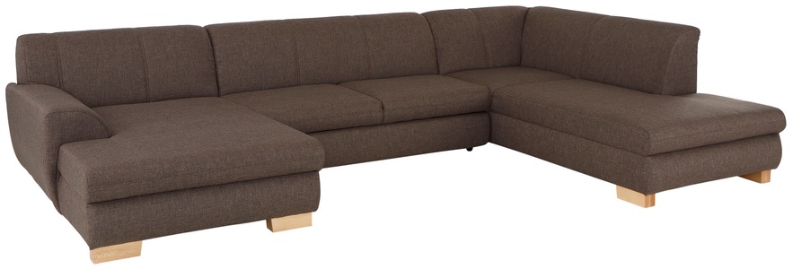 HOME AFFAIRE, Home affaire Wohnlandschaft »Nika«, Wohnlandschaft, MELROSE®/Struktur oder Struktur fein, wahlweise mit Bettfunktion, 