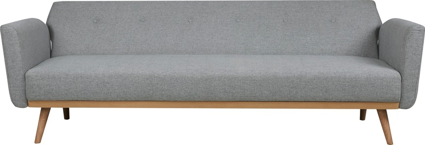 mutoni casual, Schlafsofa Struktur 212x85 hellgrau, SalesFever Schlafsofa »Komfortables Sofa zum Entspannen« Knopfheftung an der Rückenfläche