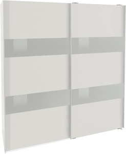 Wimex, Wimex Schwebetürenschrank »Altona«, Wimex Schwebetürenschrank »Altona«, mit Glaselementen und zusätzlichen Einlegeböden