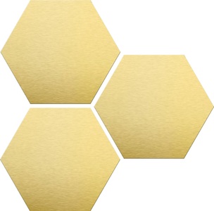undefined, Alu-Dibond-Druck »Goldfarbeneffekt« (Set), Wall-Art Metallbild »Goldeffekt«, Schriftzug, (Set), Metallposter Collage